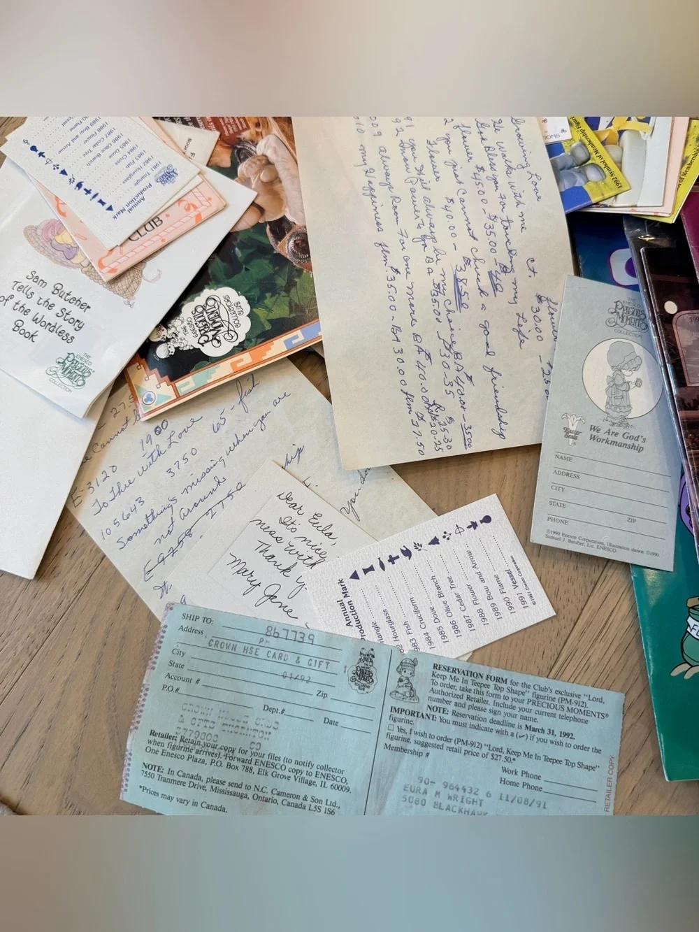 Vtg 80s Precious Moments Newsletters Lot Enesco Good News Club Papers Ephemra
